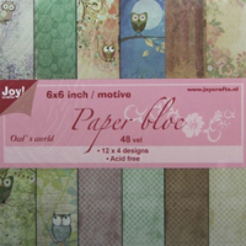 Дизайнерско блокче 6" х 6" - Joy Craft Paper Bloc - Owls World